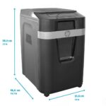 HP Pro Shredder Auto 200MC Otomatik Beslemeli 200 sayfa Evrak İmha Makinesi-P5-Mikro kesim-2x12mm-32,2lt - Görsel 5