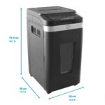 HP Pro Shredder Auto 400MC Otomatik Beslemeli 400 sayfa Evrak İmha Makinesi-P5-Mikro kesim-2x12mm-53lt - Görsel 5